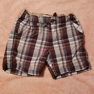 Blue&Brown Plaid Shorts